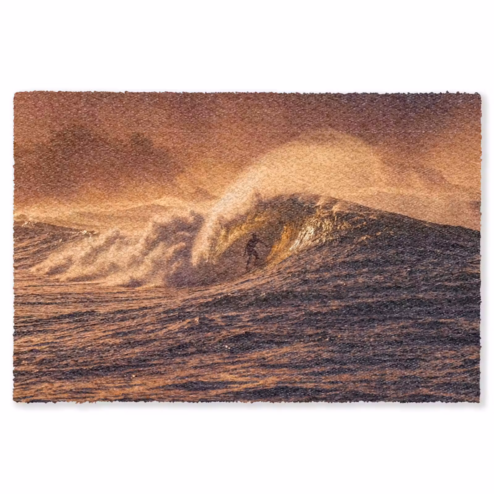 Vloerkleed - Surfer - Golf - Oceaan - Sport - Oranje — 1