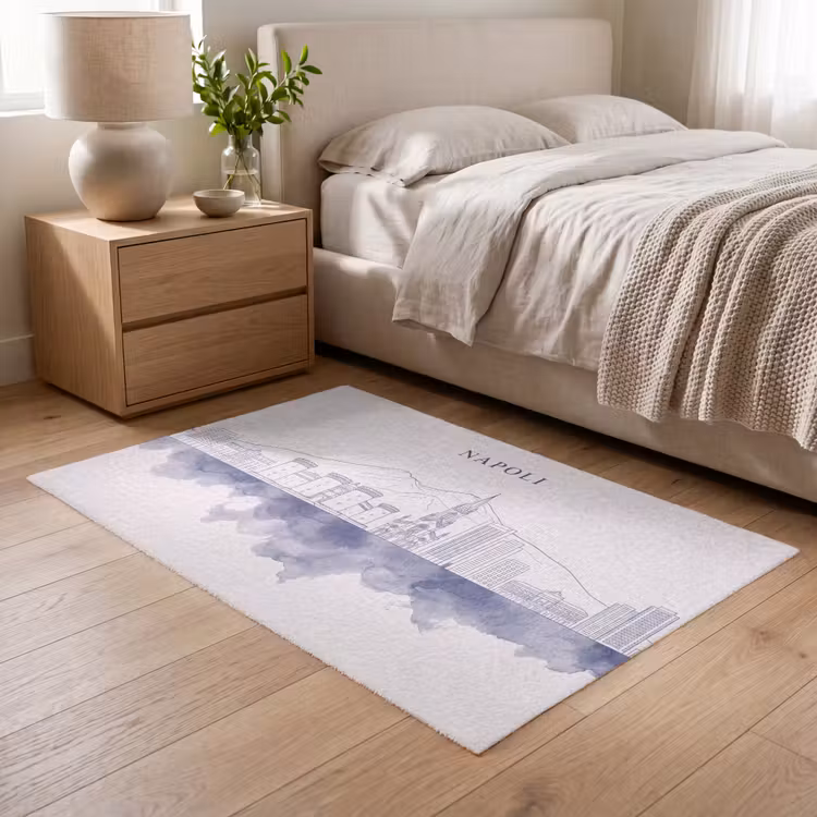 Vloerkleed - Napels - Skyline - Italie - Lijntekening - Aquarel — 5