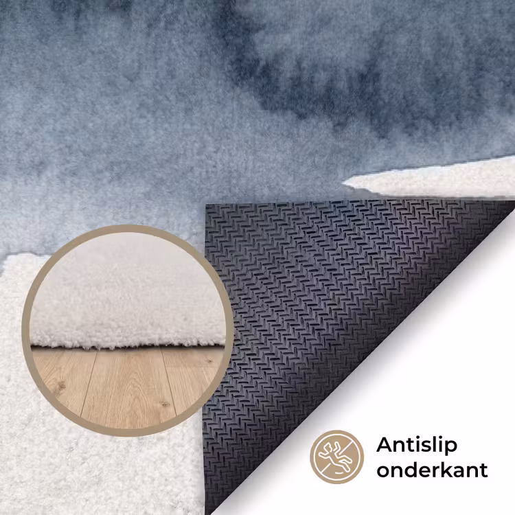 Vloerkleed - Stad - Skyline - Architectuur - Minimalistisch - Blauw — 4
