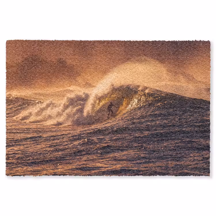 Vloerkleed - Surfer - Golf - Oceaan - Sport - Oranje — 1