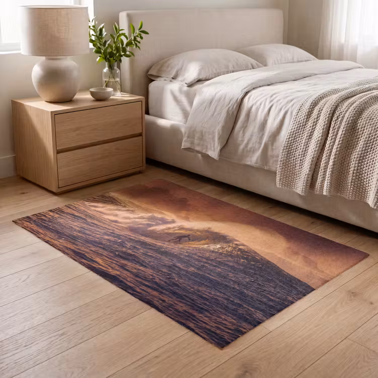 Vloerkleed - Surfer - Golf - Oceaan - Sport - Oranje — 5