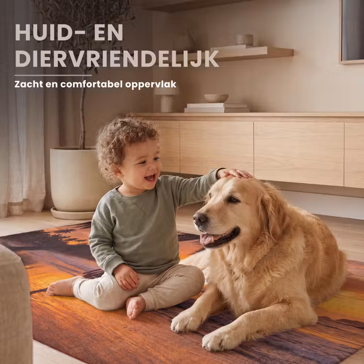 Vloerkleed - Vrouw - Surfplank - Strand - Zonsondergang - Oranje — 6