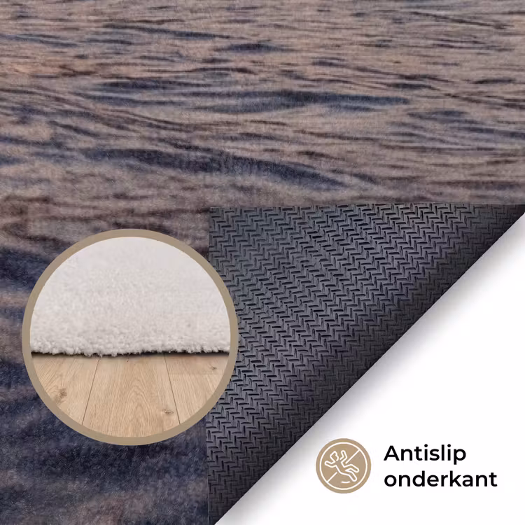 Vloerkleed - Zee - Golven - Zonsondergang - Kust - Goud — 4