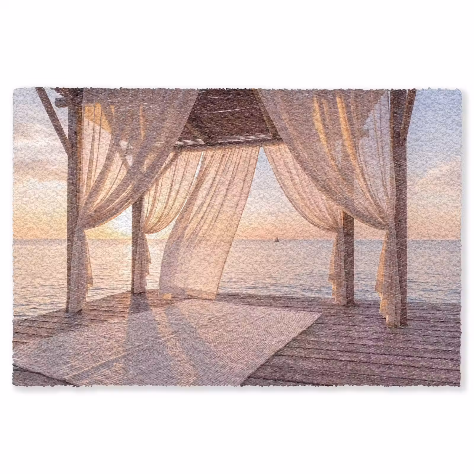 Vloerkleed - Overkapping - Zee - Zonsondergang - Vakantie - Rust — 1