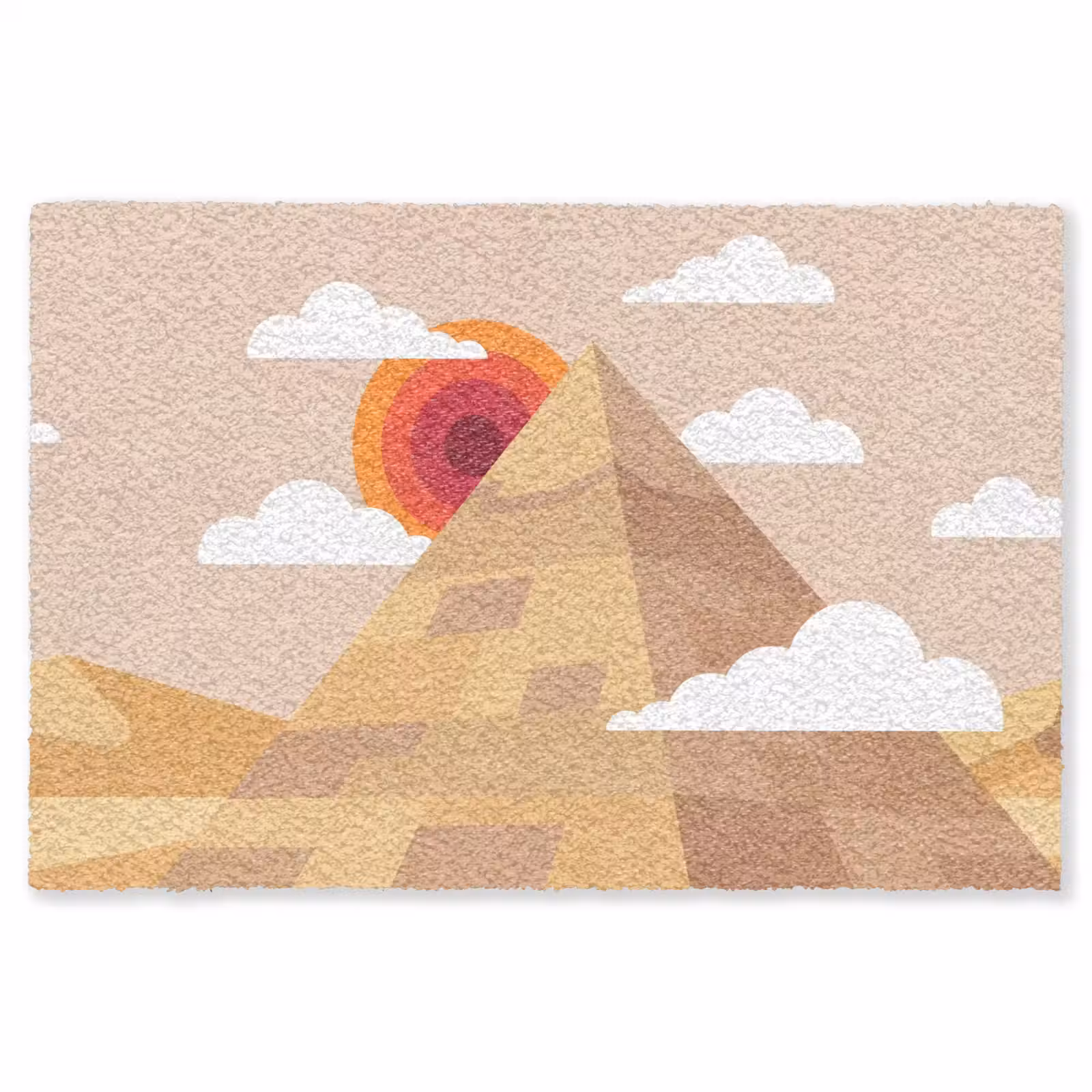 Vloerkleed - Piramide - Zon - Woestijn - Modern - Oranje — 1
