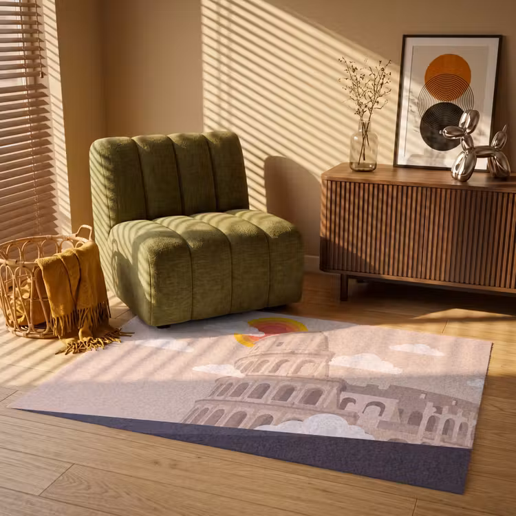 Vloerkleed - Colosseum - Zonsopgang - Rome - Architectuur - Beige — 2