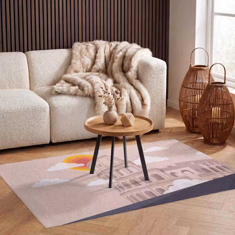 Vloerkleed - Colosseum - Zonsopgang - Rome - Architectuur - Beige — 3