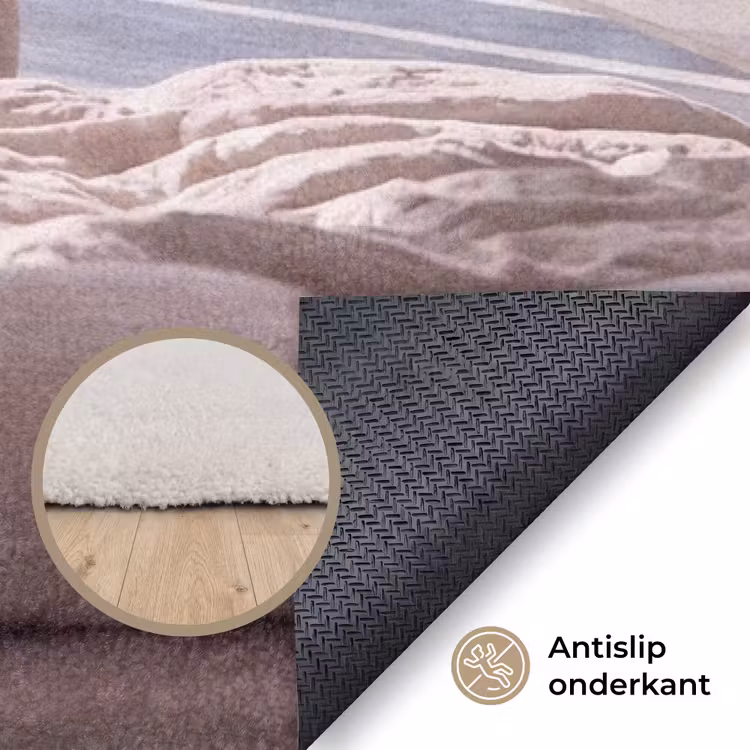 Vloerkleed - Interieur - Zeezicht - Modern - Rust - Beige — 4