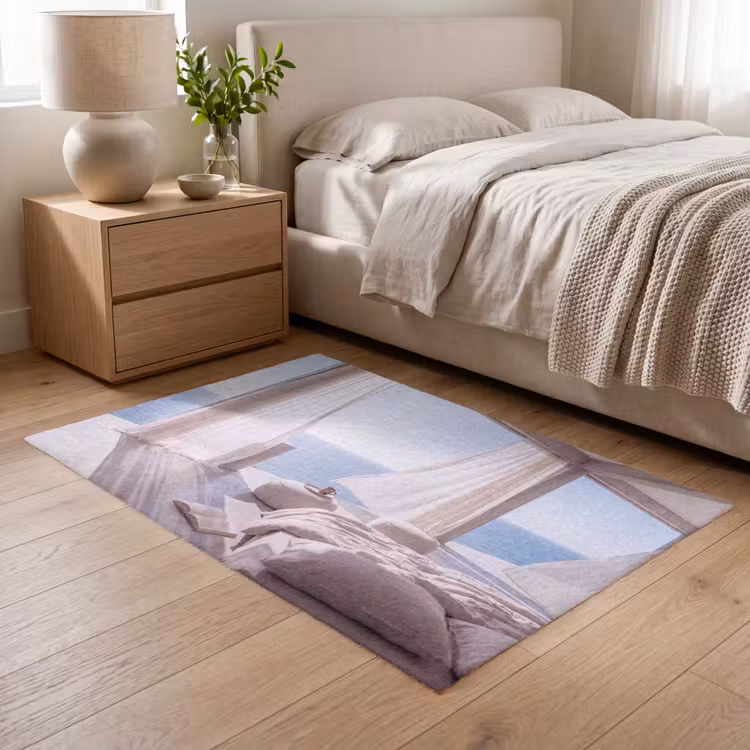 Vloerkleed - Interieur - Zeezicht - Modern - Rust - Beige — 5
