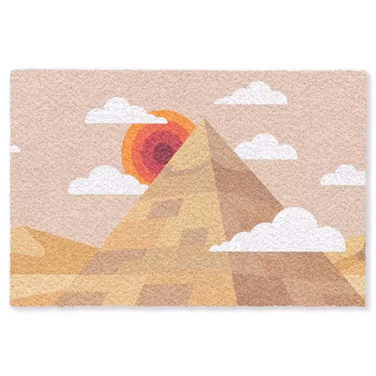 Vloerkleed - Piramide - Zon - Woestijn - Modern - Oranje — 1