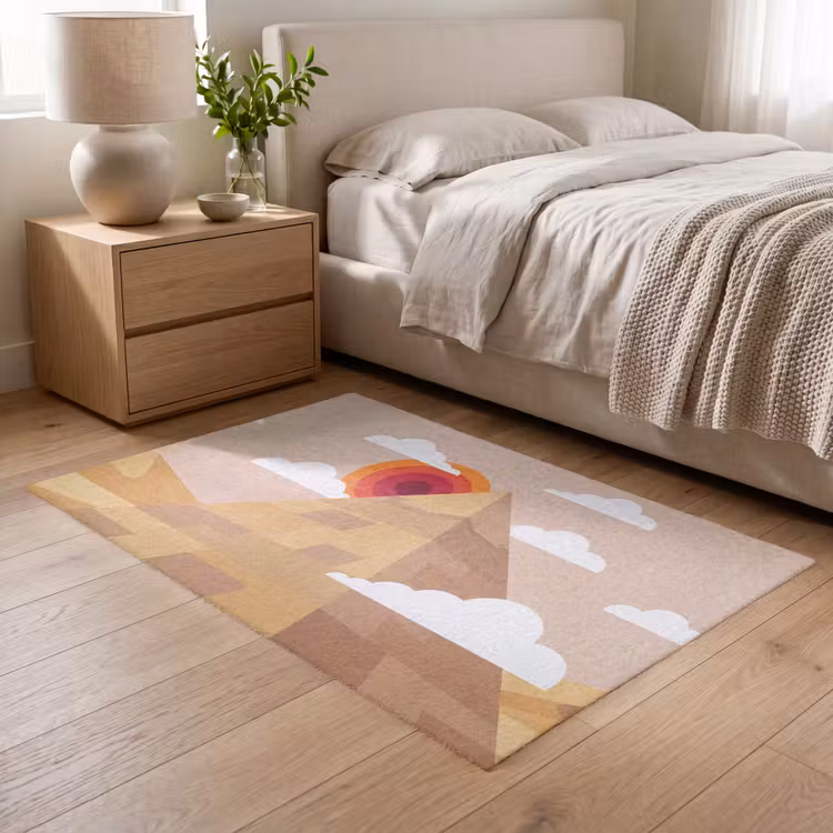 Vloerkleed - Piramide - Zon - Woestijn - Modern - Oranje — 5