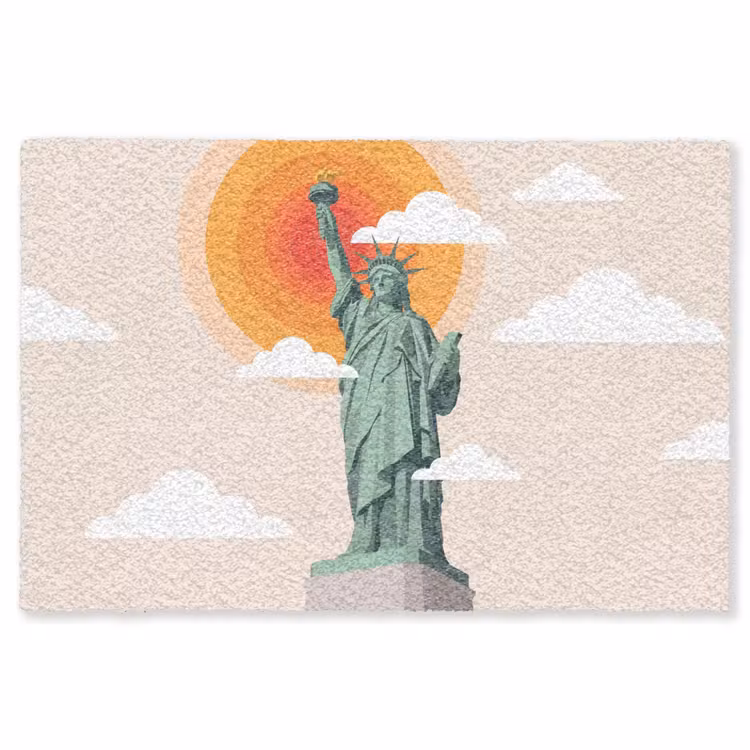 Vloerkleed - Vrijheidsbeeld - New York - Zon - Modern — 1
