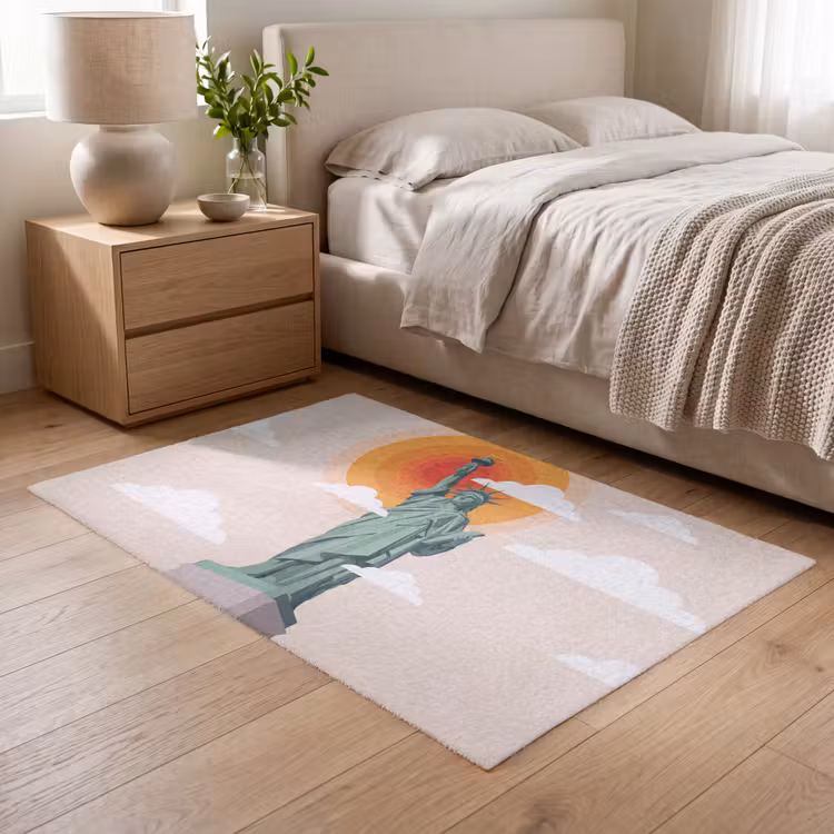 Vloerkleed - Vrijheidsbeeld - New York - Zon - Modern — 5