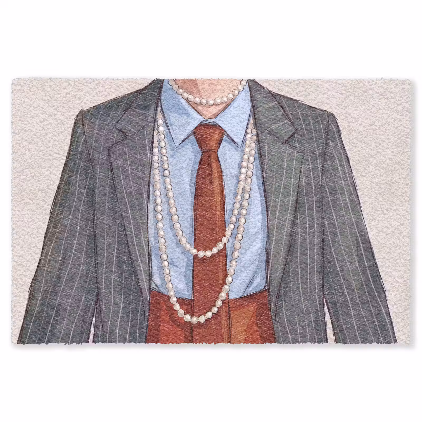 Vloerkleed - Kleding - Strik - Parels - Klassiek - Mode — 1