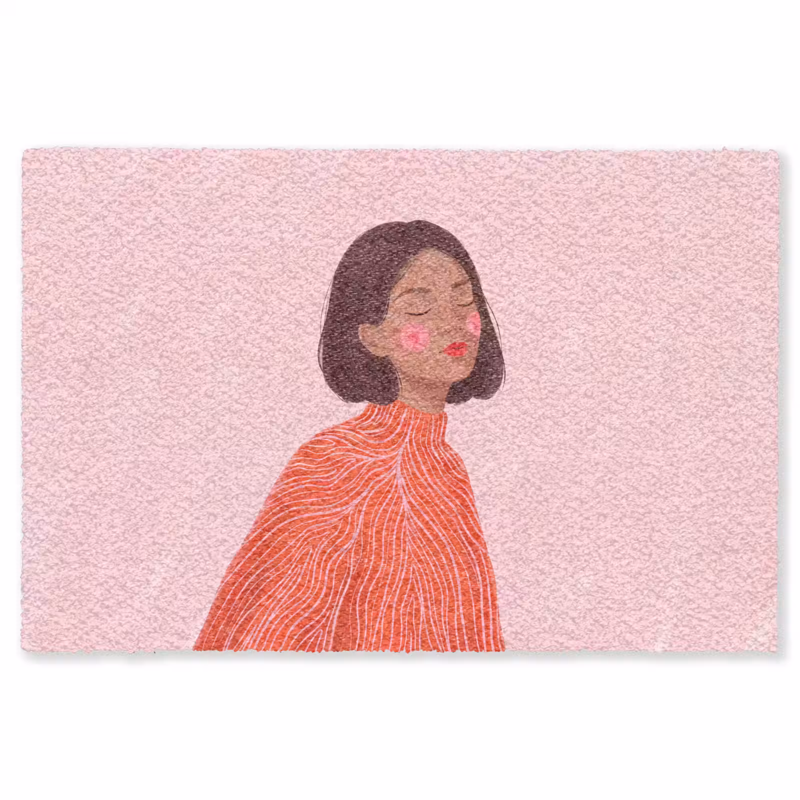 Vloerkleed - Vrouw - Portret - Modern - Kunst - Roze — 1