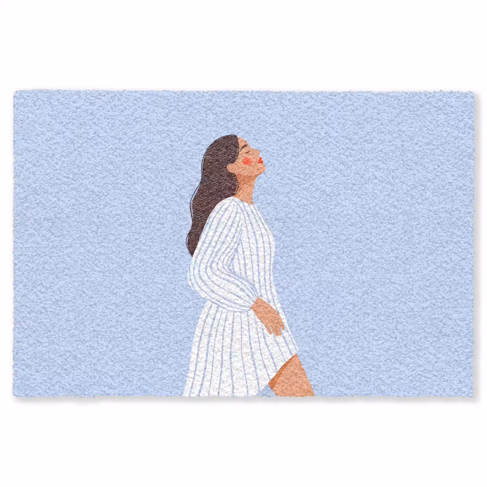 Vloerkleed - Vrouw - Profiel - Rust - Modern - Illustratie — 1