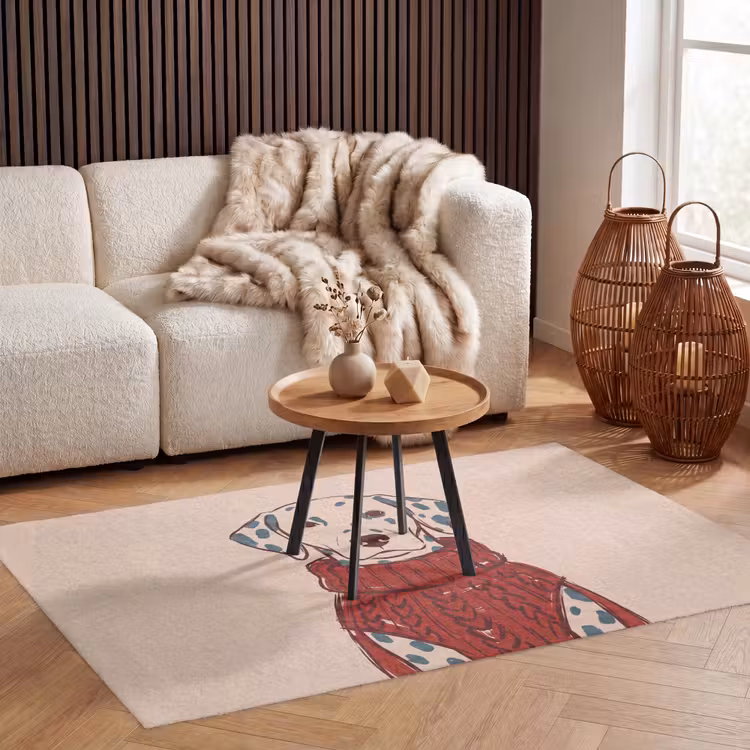Vloerkleed - Hond - Trui - Winter - Dieren - Rood — 3