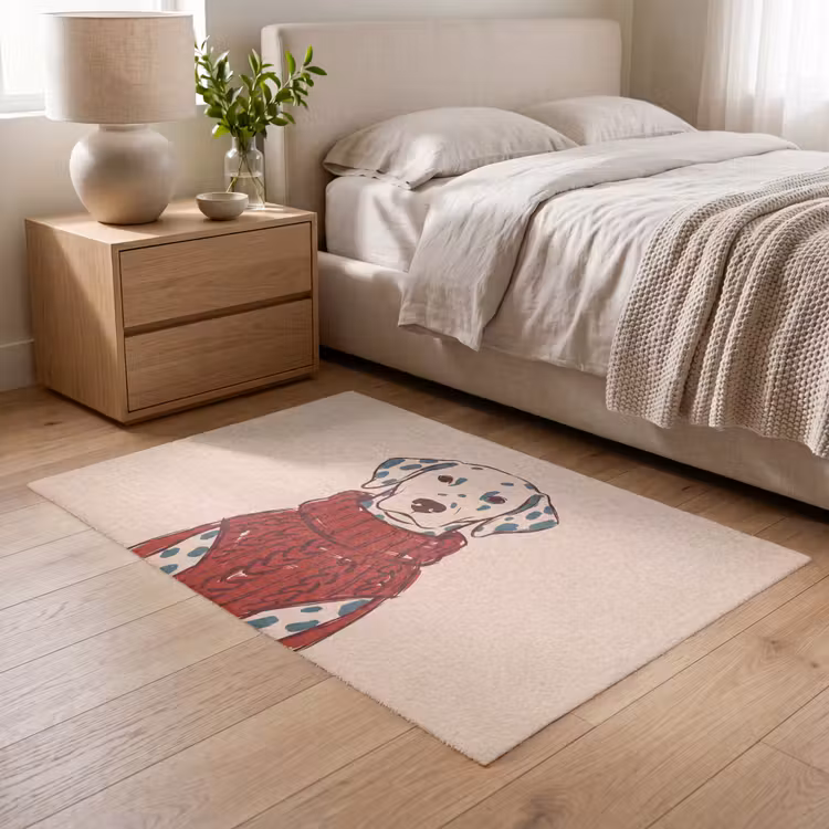 Vloerkleed - Hond - Trui - Winter - Dieren - Rood — 5