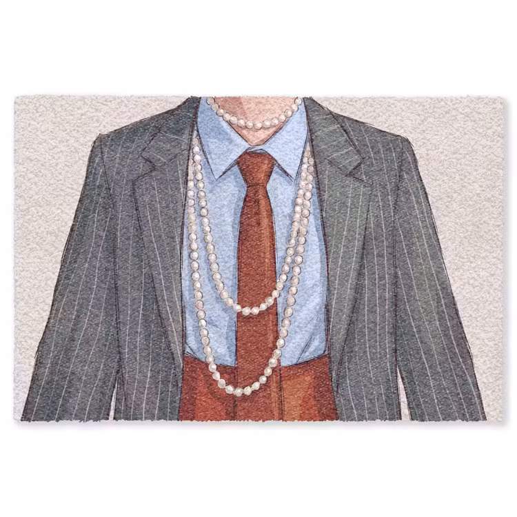 Vloerkleed - Kleding - Strik - Parels - Klassiek - Mode — 1