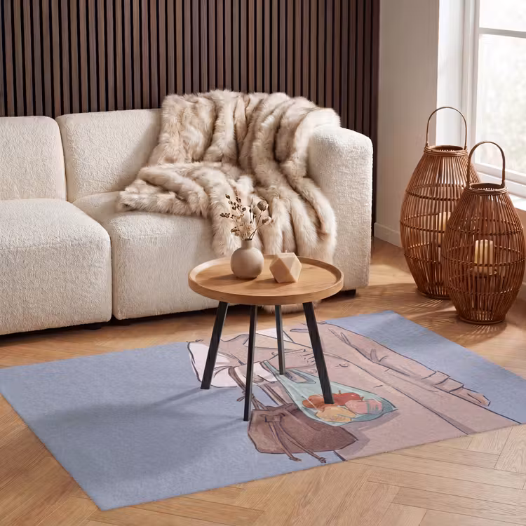 Vloerkleed - Mensen - Boodschappen - Stadsleven - Modern - Kleurrijk — 3