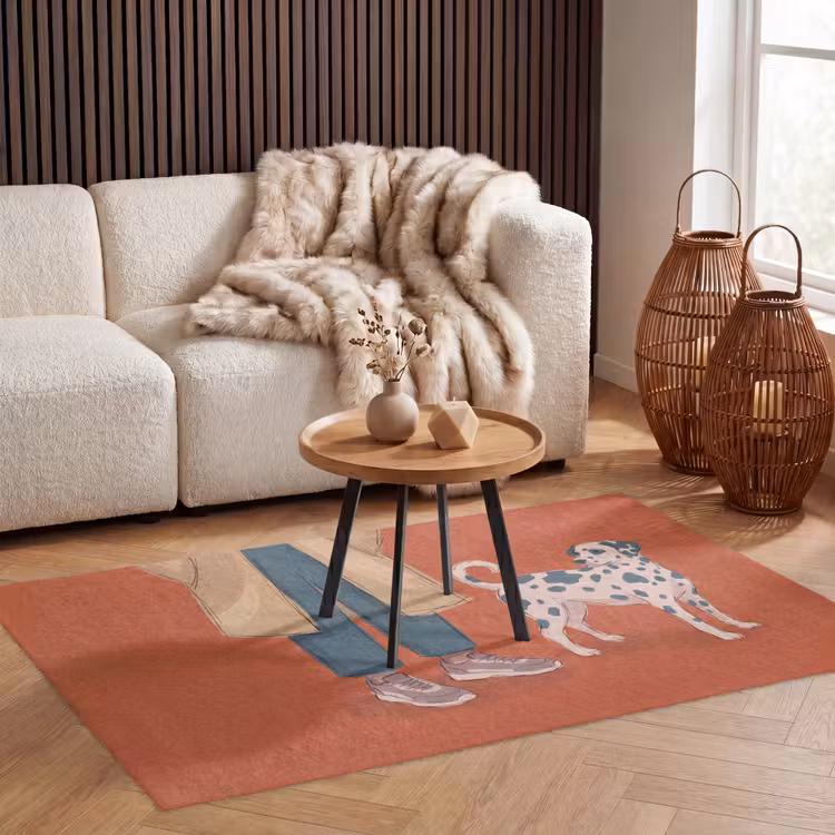 Vloerkleed - Persoon - Hond - Dieren - Illustratie - Modern — 3