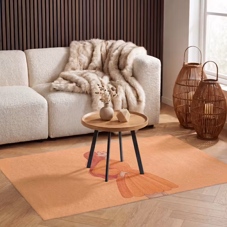 Vloerkleed - Vrouw - Profiel - Mensen - Modern - Oranje — 3
