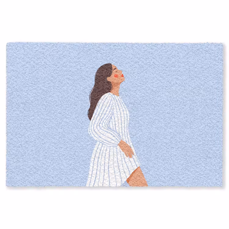Vloerkleed - Vrouw - Profiel - Rust - Modern - Illustratie — 1