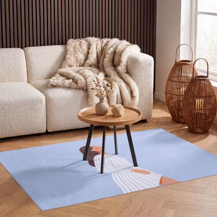 Vloerkleed - Vrouw - Profiel - Rust - Modern - Illustratie — 3
