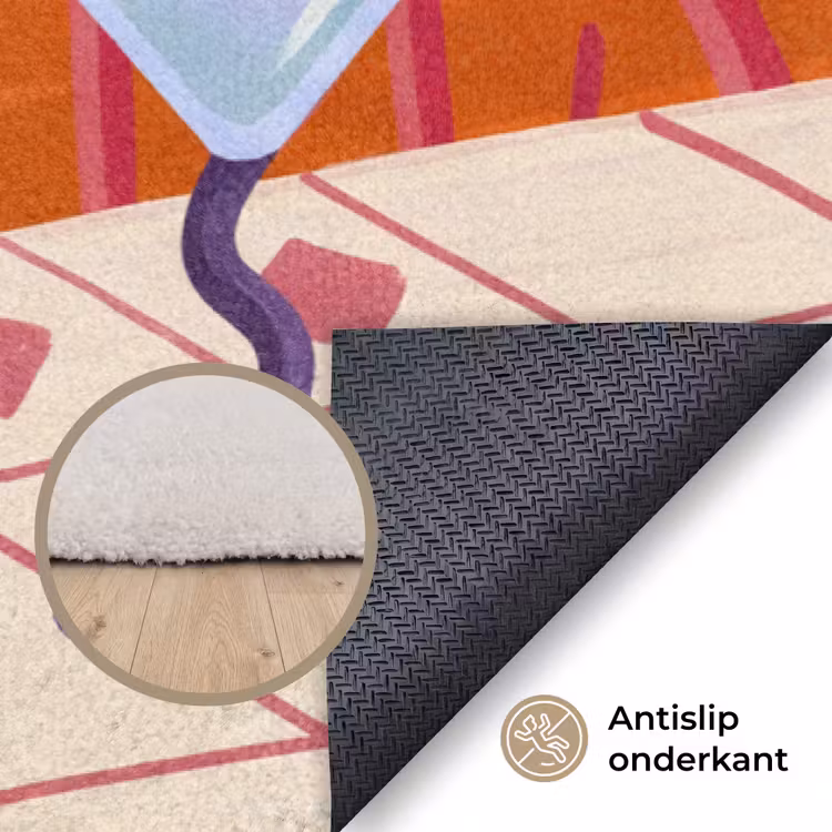 Vloerkleed - Vrouw - Bril - Cocktail - Illustratie - Modern — 4