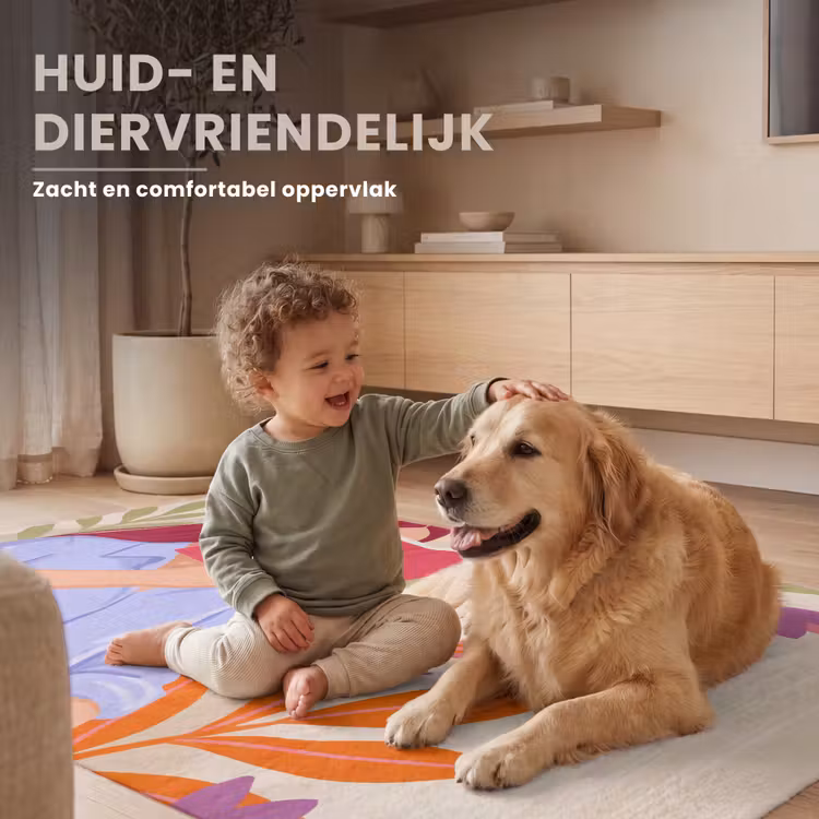 Vloerkleed - Vrouw - Lezen - Thuis - Modern - Bloemen — 6