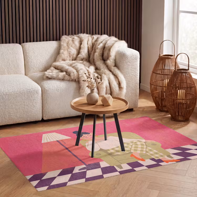 Vloerkleed - Vrouw - Rust - Interieur - Modern - Kunst — 3