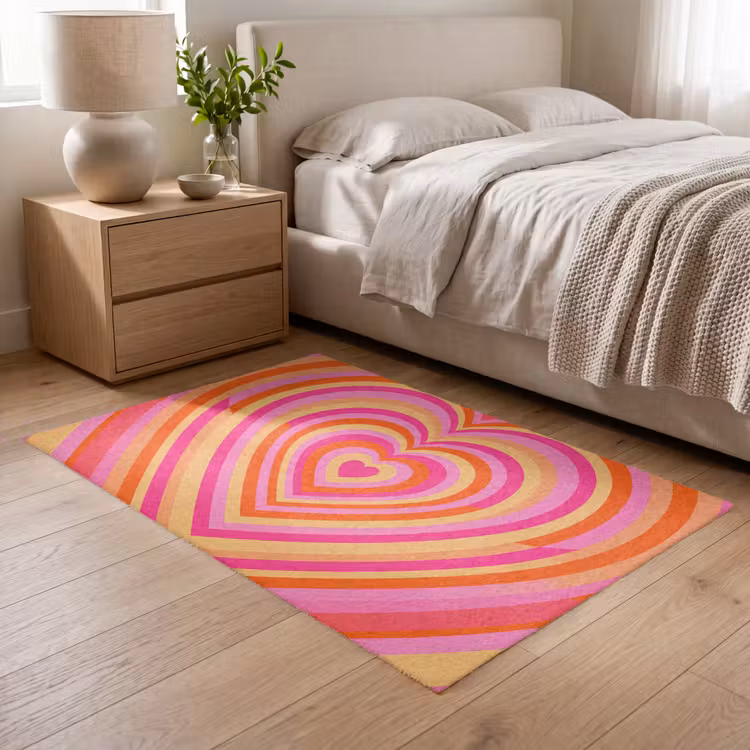 Vloerkleed - Hart - Concentrisch - Abstract - Liefde - Kleurrijk — 5