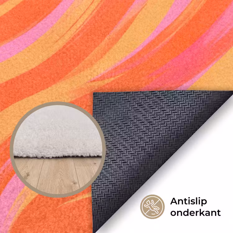 Vloerkleed - Vrouw - Portret - Kunst - Abstract - Roze — 4