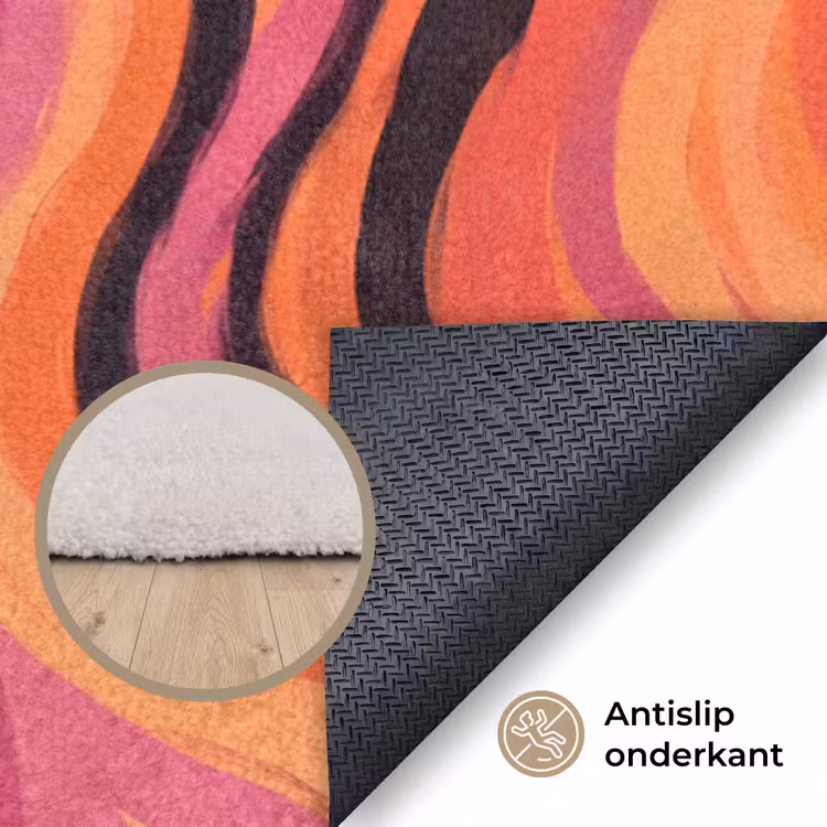 Vloerkleed - Vrouw - Zonnebril - Modern - Portret - Oranje — 4