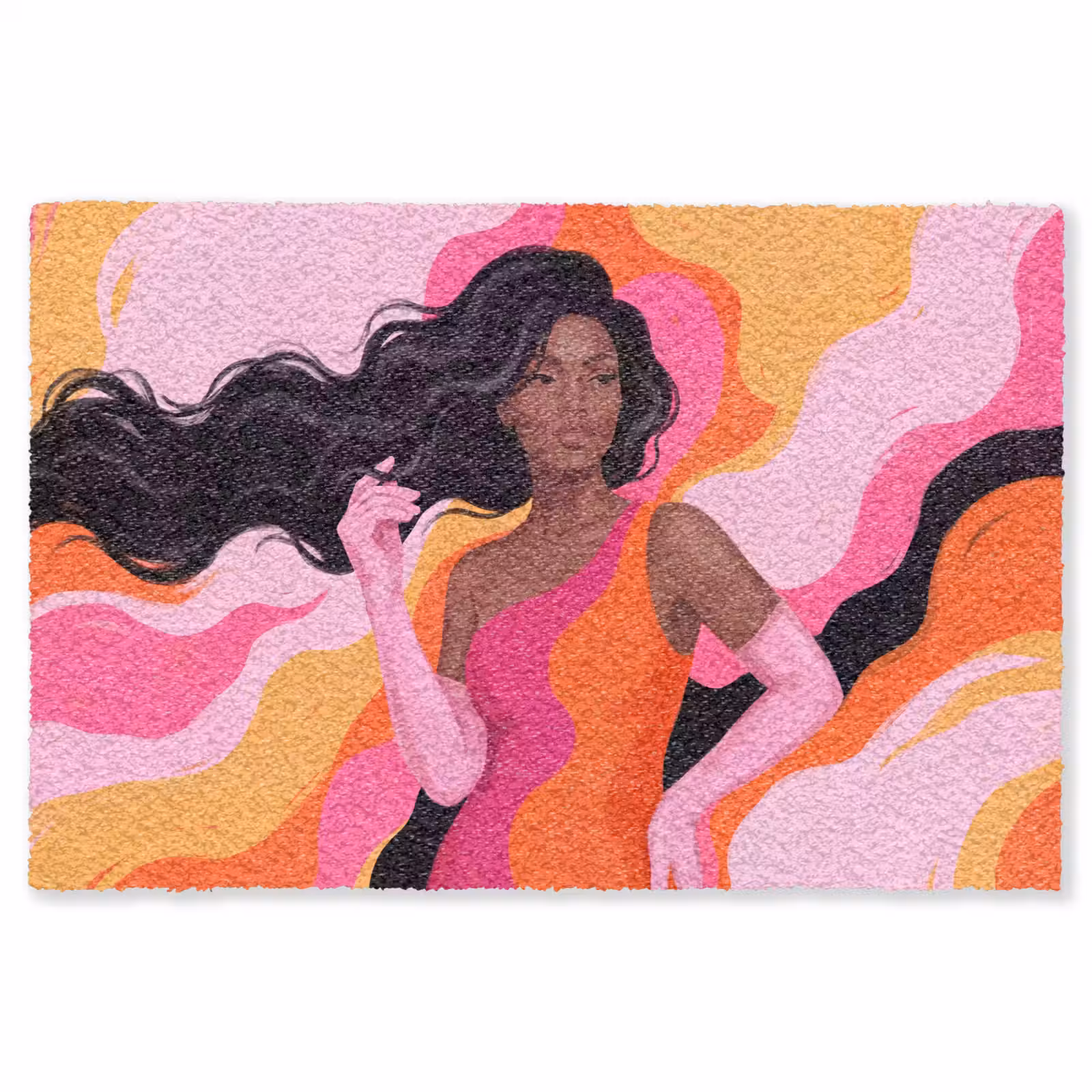 Vloerkleed - Vrouw - Portret - Kleurrijk - Modern - Kunst — 1