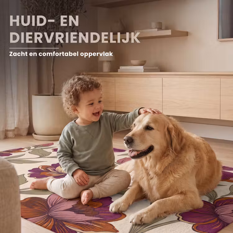 Vloerkleed - Bloemen - Patroon - Natuur - Modern - Paars — 6