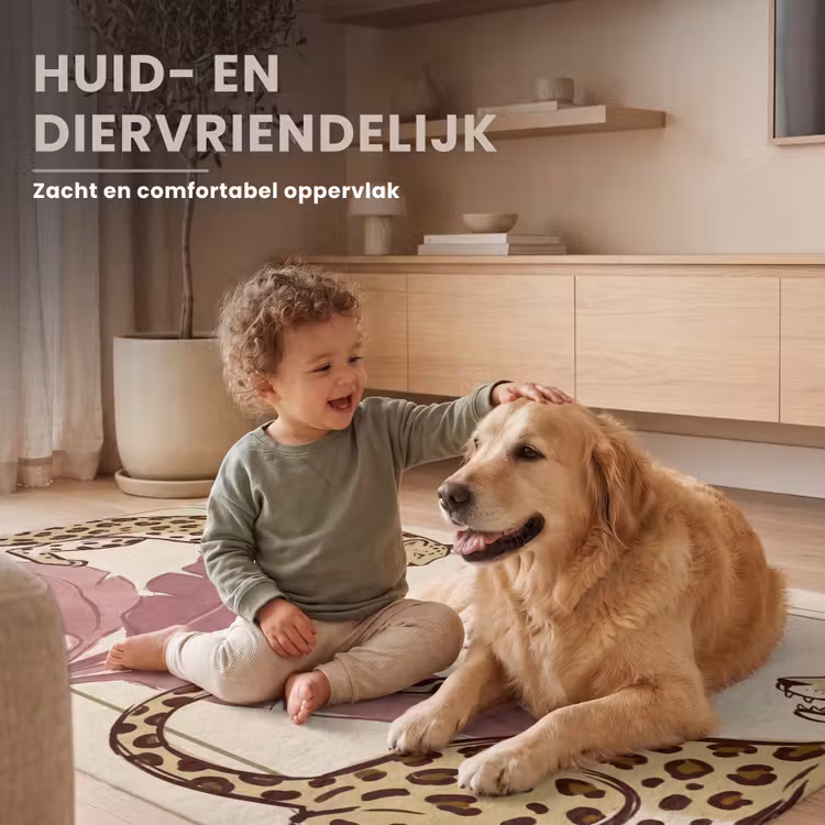 Vloerkleed - Dieren - Kat - Jungle - Illustratie - Beige — 6