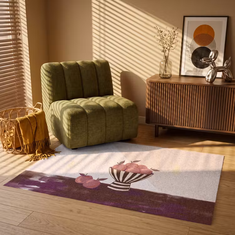 Vloerkleed - Eten - Schaal - Stilleven - Modern - Rood — 2