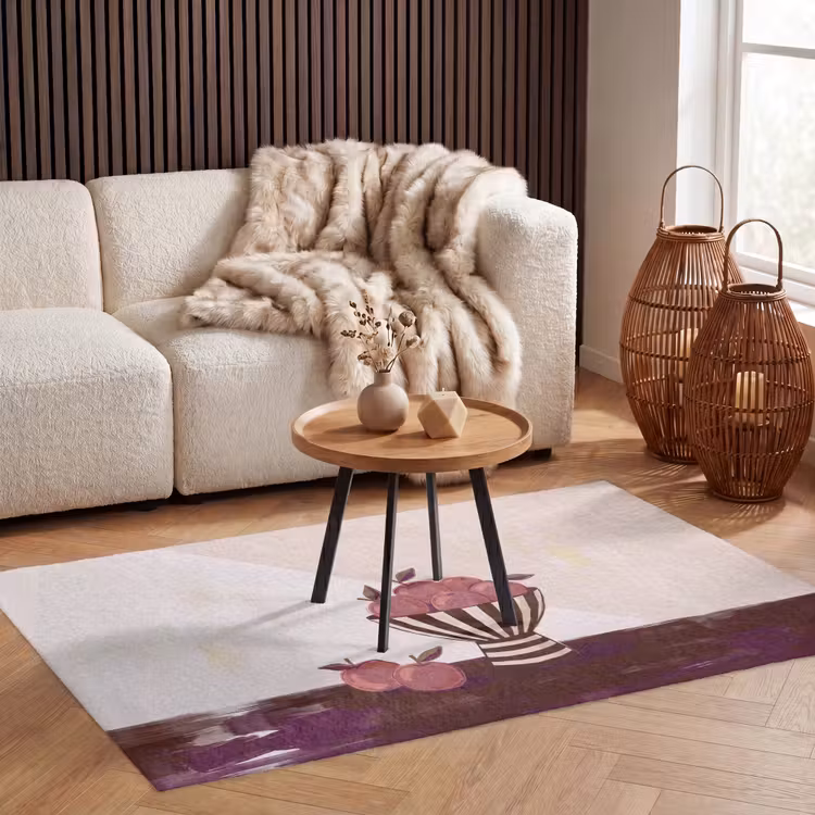 Vloerkleed - Eten - Schaal - Stilleven - Modern - Rood — 3