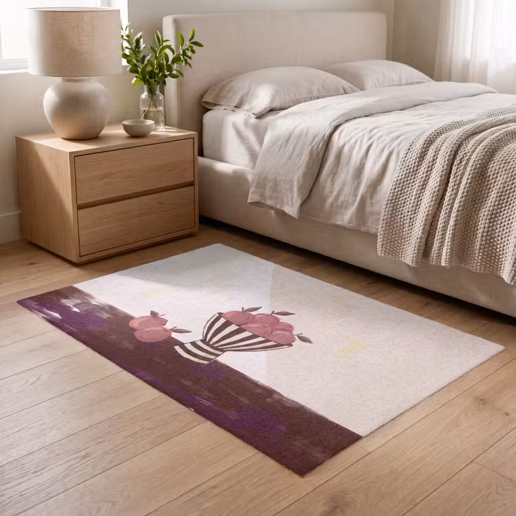 Vloerkleed - Eten - Schaal - Stilleven - Modern - Rood — 5
