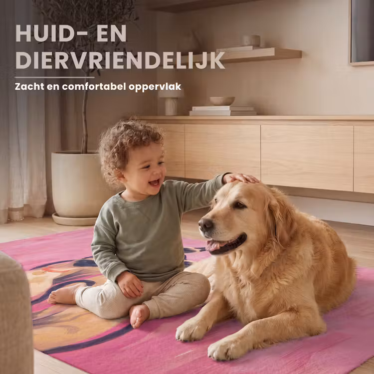 Vloerkleed - Kat - Groep - Dieren - Modern - Roze — 6