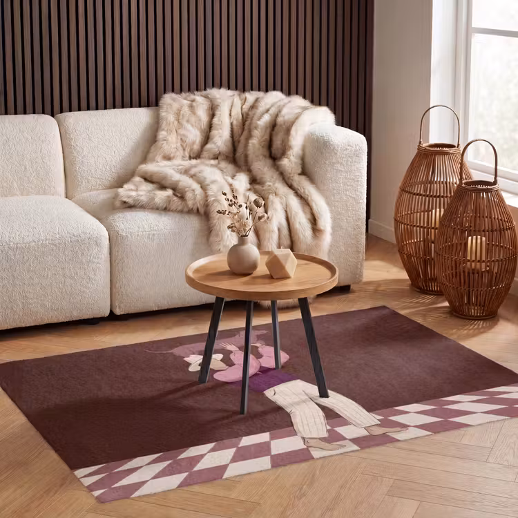 Vloerkleed - Mens - Hond - Dieren - Abstract - Roze — 3
