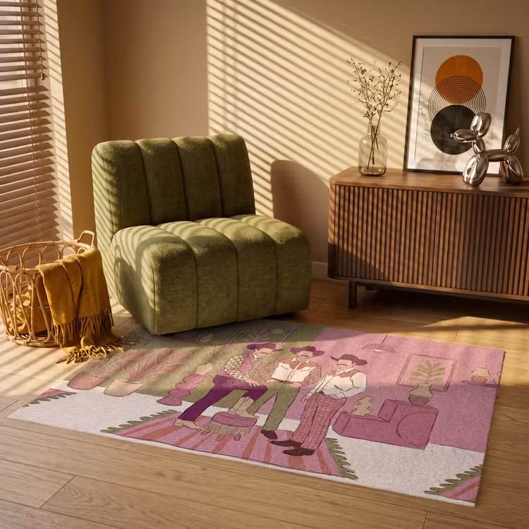 Vloerkleed - Mensen - Mannen - Hoeden - Retro - Interieur — 2
