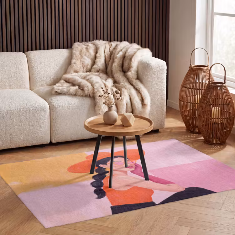 Vloerkleed - Vrouw - Hoed - Mode - Modern - Oranje — 3
