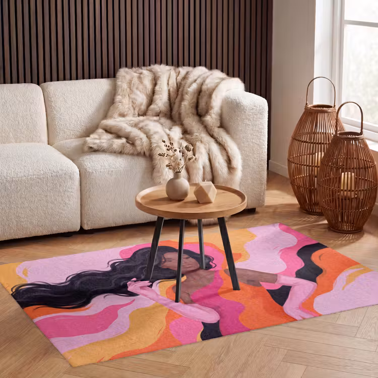 Vloerkleed - Vrouw - Portret - Kleurrijk - Modern - Kunst — 3