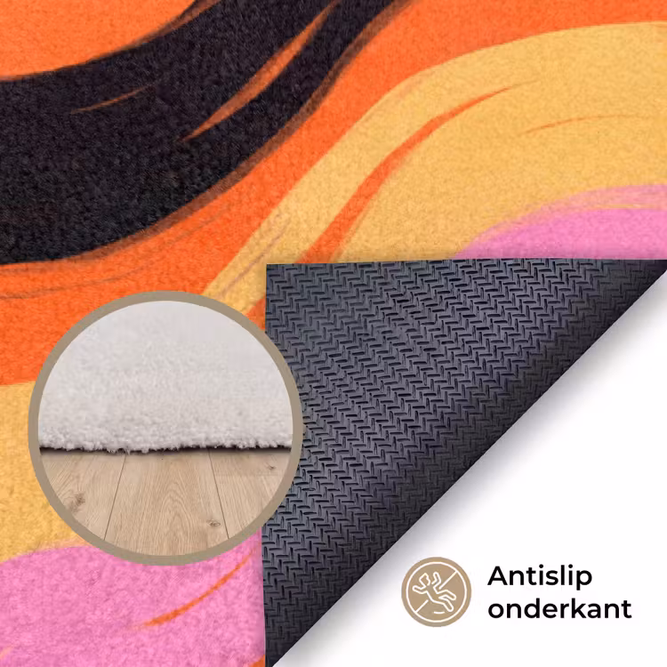 Vloerkleed - Vrouw - Zonnebril - Abstract - Kleurrijk — 4