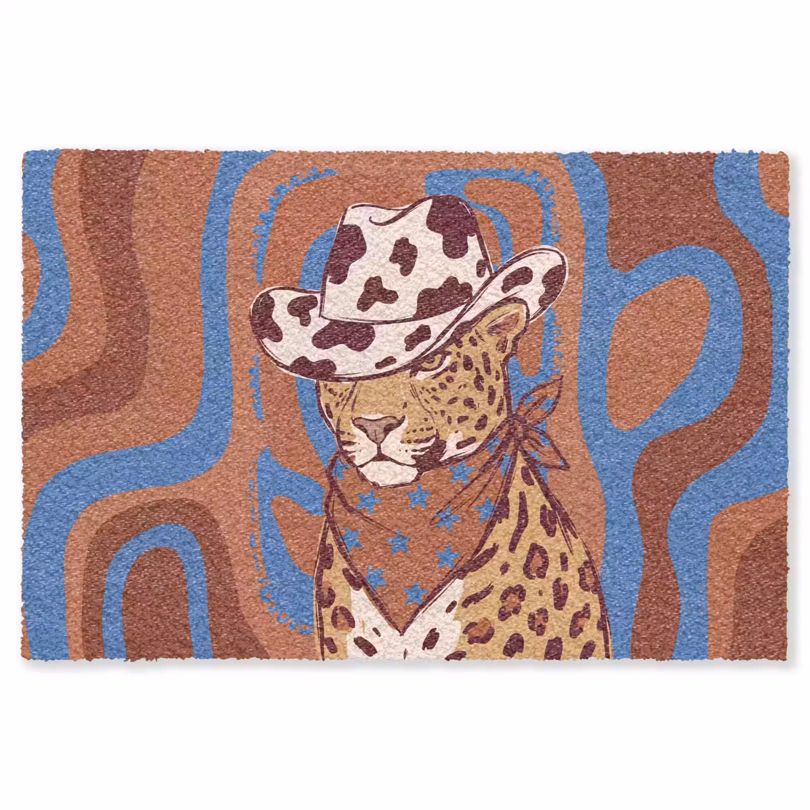 Vloerkleed - Dieren - Cowboyhoed - Modern - Illustratie - Bruin — 1