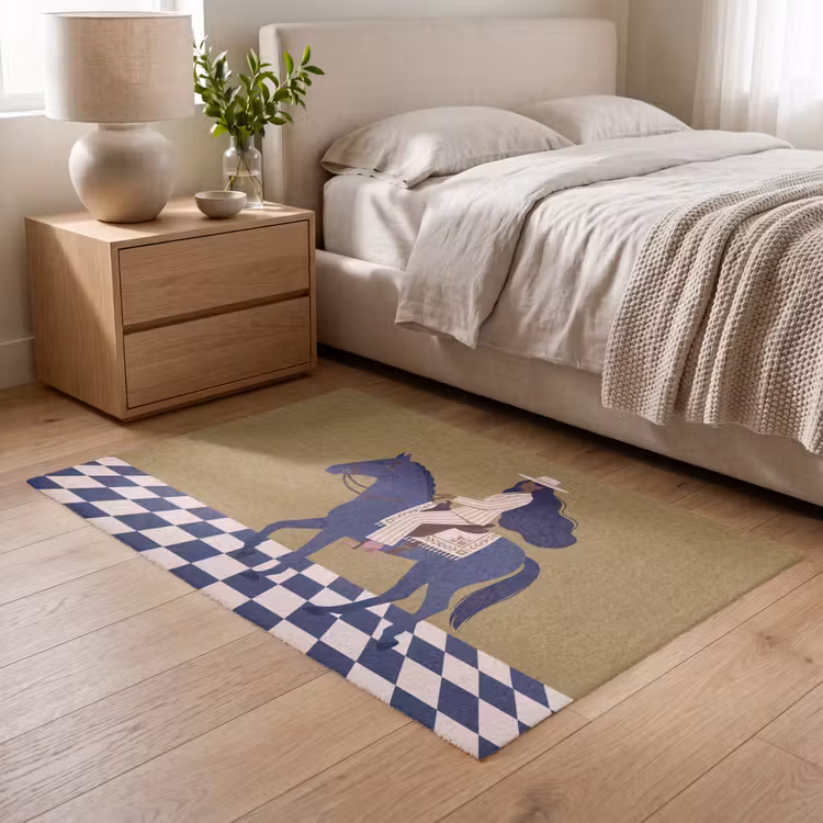 Vloerkleed - Vrouw - Paard - Rijden - Modern - Abstract — 5