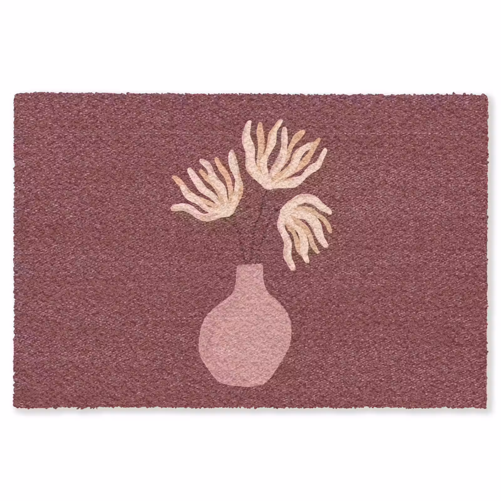 Vloerkleed - Bloemen - Vaas - Abstract - Modern - Aardetinten — 1