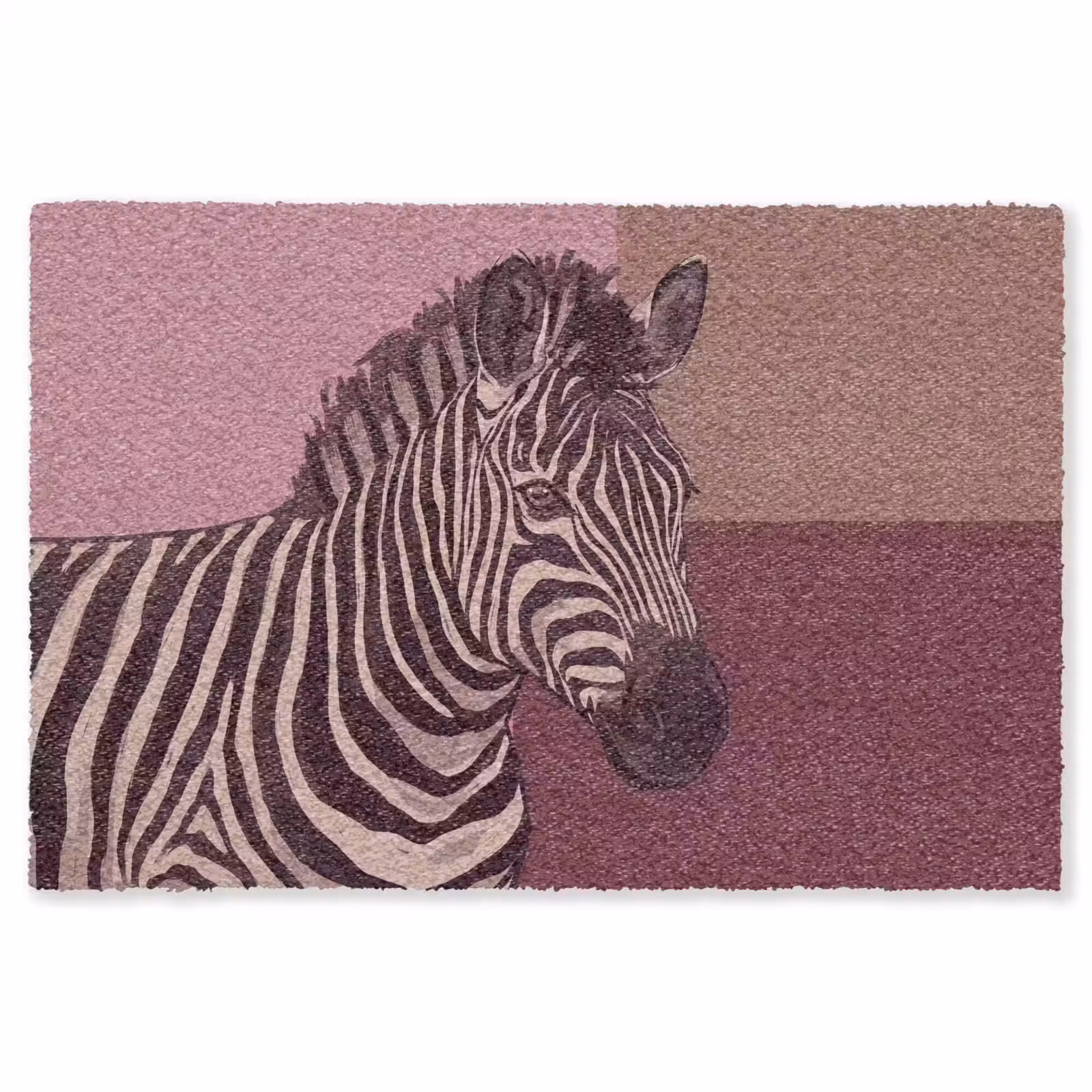 Vloerkleed - Dieren - Zebrahoofd - Wildlife - Modern - Bruin — 1